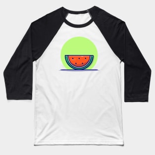 Slices Of Watermelon Cartoon Vector Icon Illustration Baseball T-Shirt